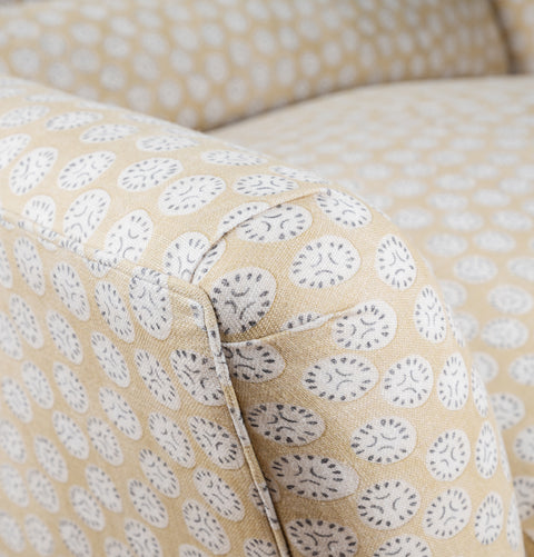 Glamorous Lounging with Orla Sofa's Sweeping Arm Design