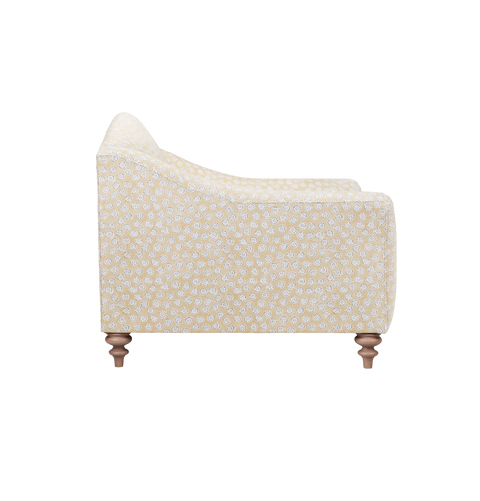 Glamorous Lounging with Orla Sofa's Sweeping Arm Design