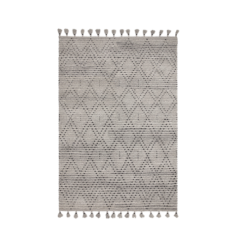 GREY AND BLACK NEPAL RUG