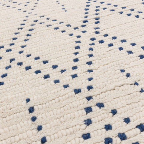 CREAM AND BLUE NEPAL RUG